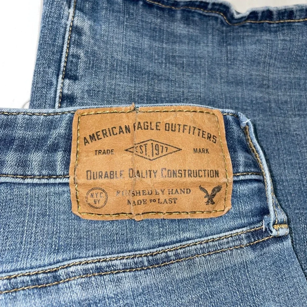 American Eagle Original Boot 360 Extreme Flex Jeans Blue Patch 33x32 Mens
